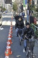 臨時自転車レーン