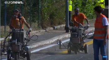 on a bike