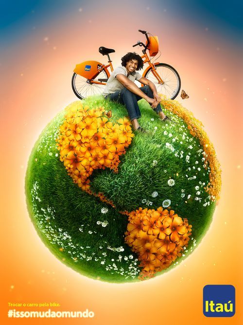 Banco Itau: Swap the car for a bike, adsoftheworld.com