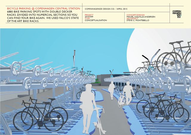 New Bike Parking Spots at Copenhagen Central Station