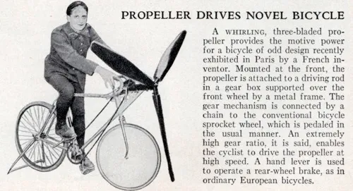 Propeller driven bicycle