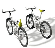 サドルを折って施錠する