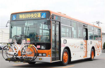 自転車を前方に搭載