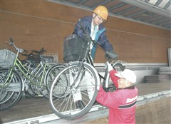 放置自転車を整備して発展途上国へ