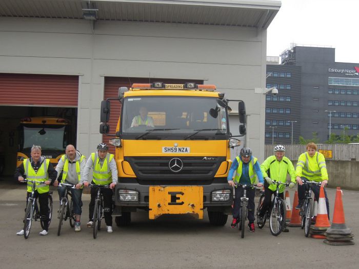 Lorry drivers cycling lessons