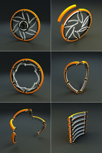 Wheel folding system