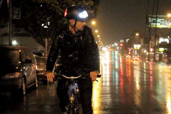 Torch-bicycle helmet with integrated lights