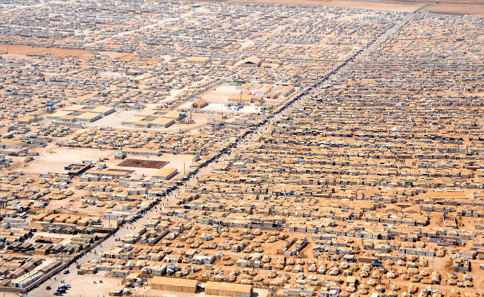 Zaatari refugee camp,This image is in the public domain.