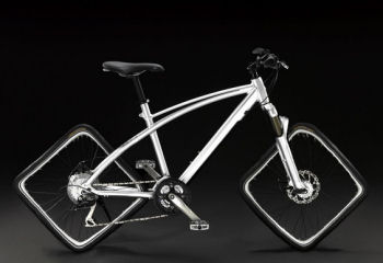 A bike with square wheels