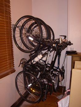 Bike racks in the front room