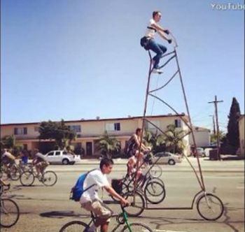 Fifteen-foot-high bicycle