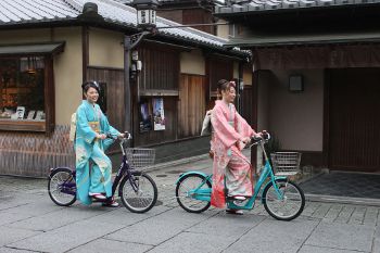 着物で乗れる自転車