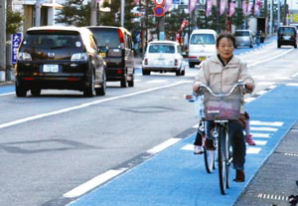 整備進む自転車レーン