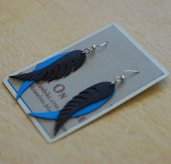 Recycled Bike tube earrings, www.etsy.com