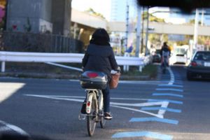 道路の自転車マーク