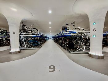 New Underwater Bike Parking at Amsterdam Central Station