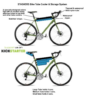 STASHERS Bike Tube Cooler & Storage System