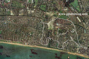 The Brighton Elephant,www.gpsdrawing.com