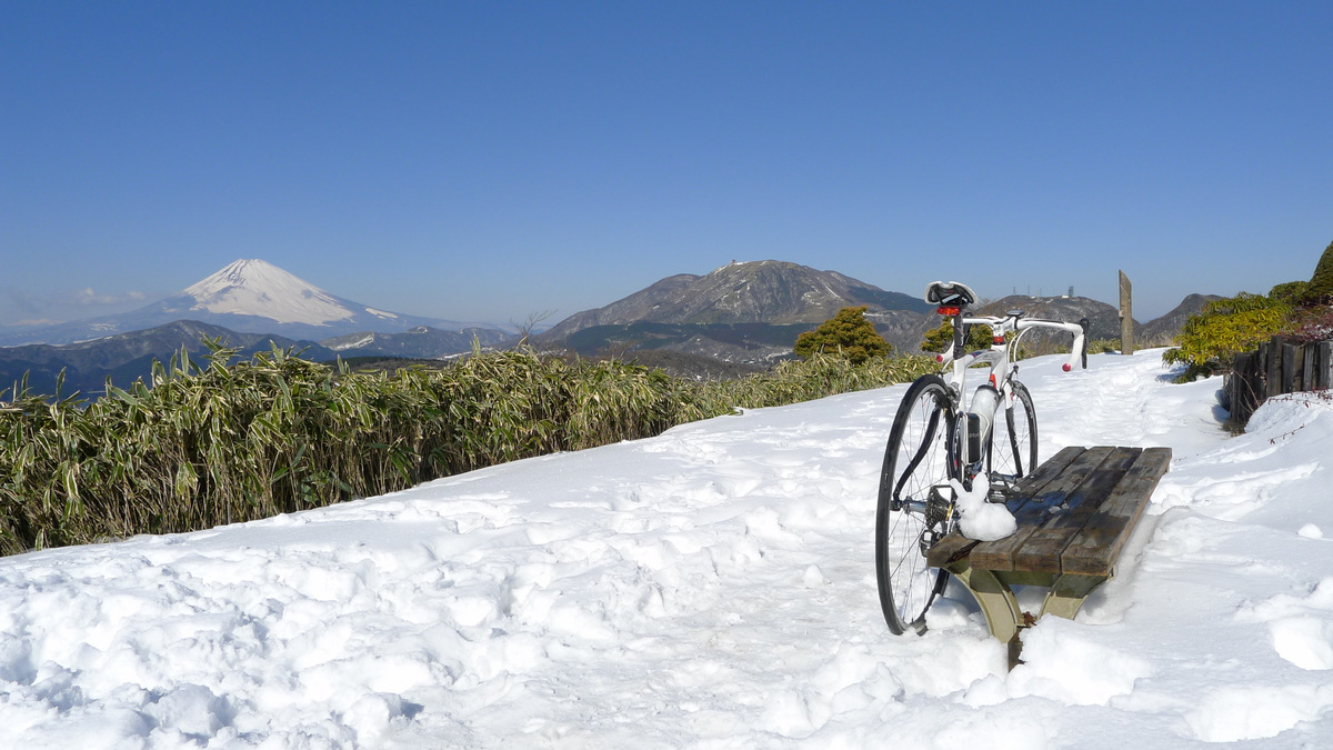 箱根雪景色ライド 自転車百景 箱根雪景色ライド 自転車百景