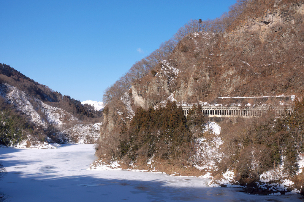 冬だからこその絶景 後立山連峰 嶺方峠 自転車百景 冬だからこその絶景 後立山連峰 嶺方峠 自転車百景