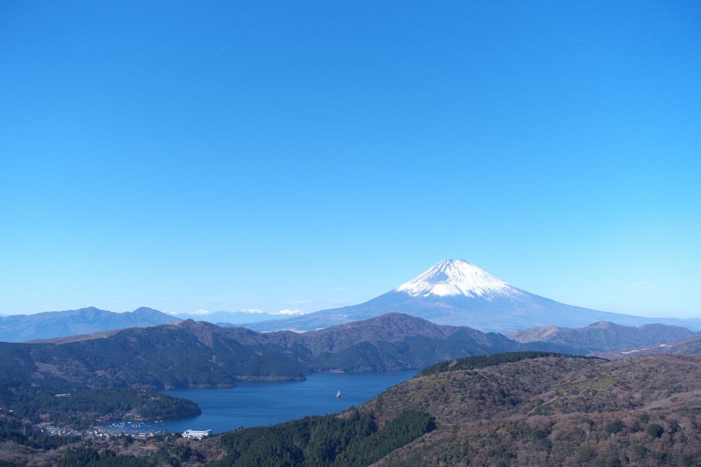 師走の霊峰富士 箱根大観山 自転車百景