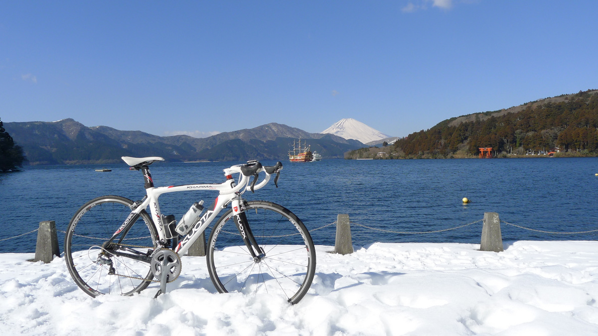 箱根雪景色ライド 自転車百景 箱根雪景色ライド 自転車百景