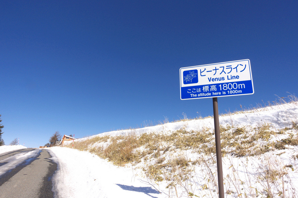 今年は雪が少ないね ビーナスライン 自転車百景 今年は雪が少ないね ビーナスライン 自転車百景