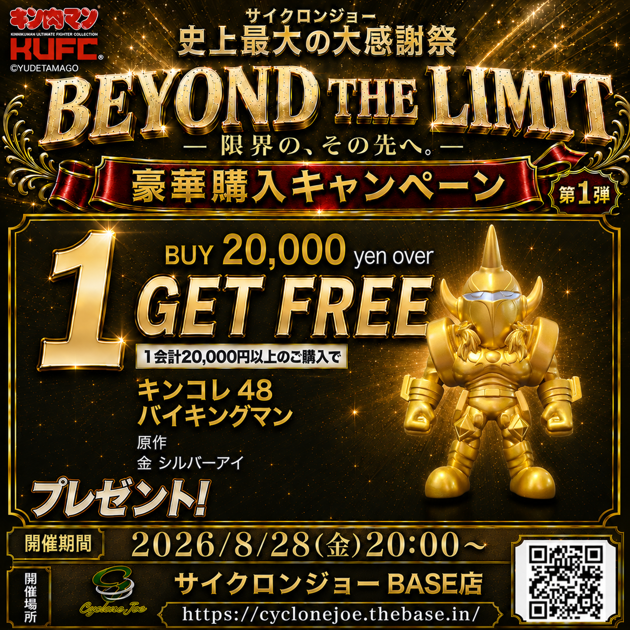 金、銀 まとめ売り 完売御礼＆新特典】BEYOND THE LIMIT「BUY 20,000yen over」キンコレ48