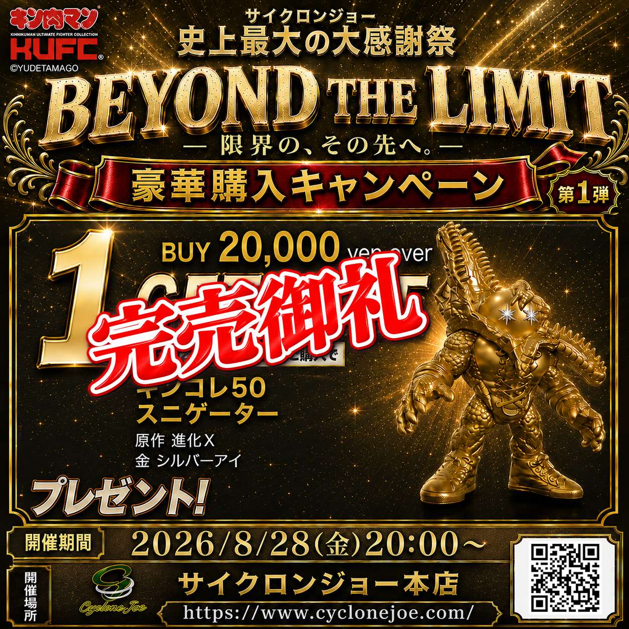 完売御礼＆新特典】BEYOND THE LIMIT「BUY 20,000yen over」キンコレ48