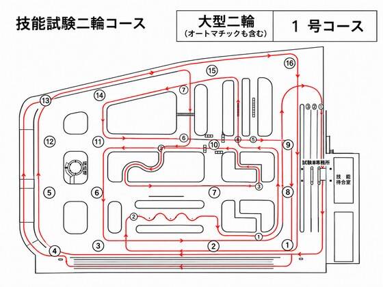 大型バイクの一発試験ってムズい？小型しか乗った事なくても受かる？