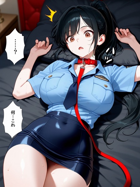 男が大嫌いな巨乳新卒警察官が罠に落ちて首輪拘束!?嫌うはずの男性の激ピストンで子宮がキュンキュン！意思とは裏腹に快楽に屈してイキ狂う肉奴隷堕ち