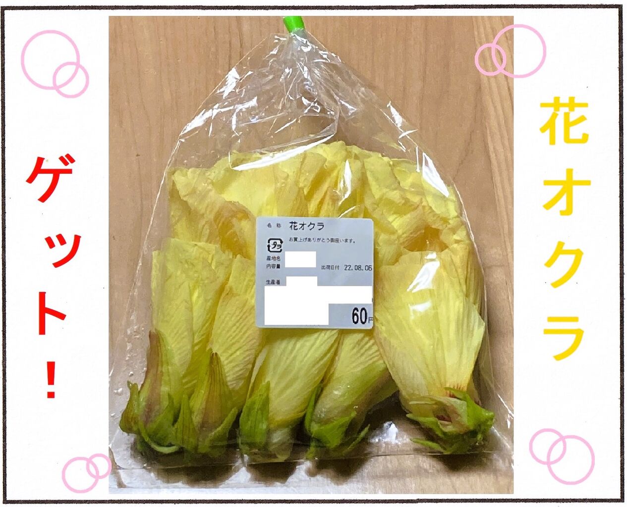 まるでプリンセスドレス 花オクラを味わう いろんな場所に住んでます