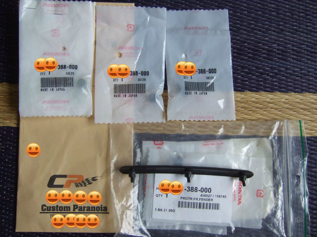 2017 CB400F・CJフロントフェンダー＞ : W3生活はじめました！