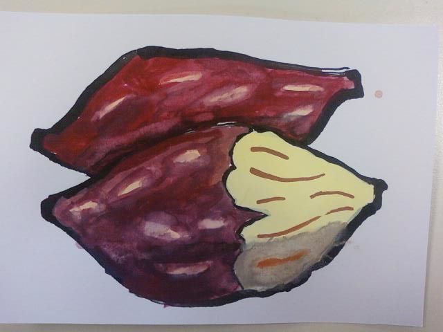 焼き芋のイラスト 脳幹出血から生還