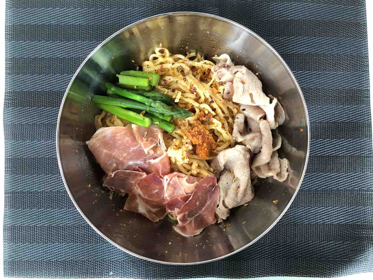 生ハムとカラスミのまぜそば 自作 麺太郎の秋田ラーメンブログ 生ハムとカラスミのまぜそば 自作 麺太郎の秋田ラーメンブログ