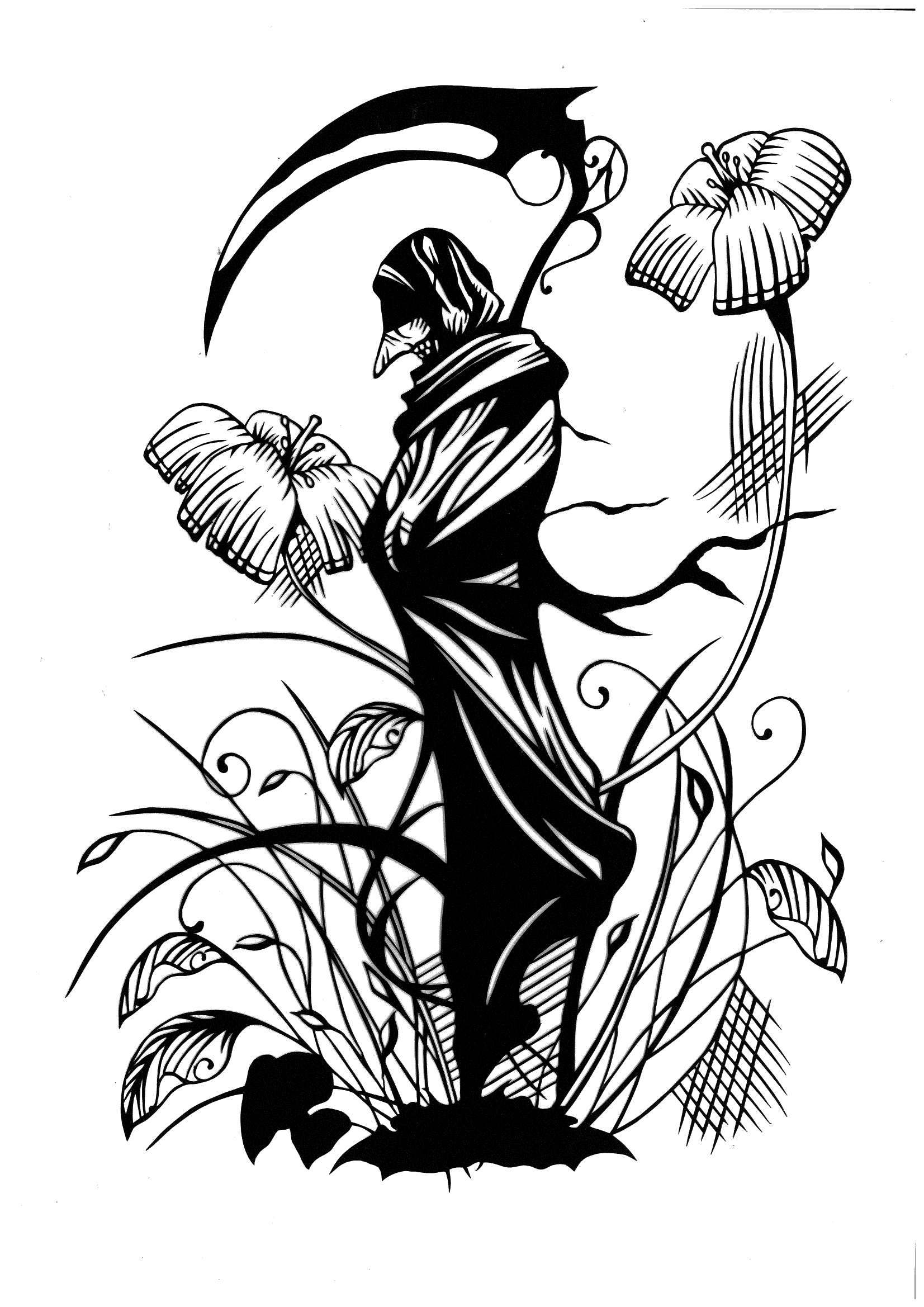 風と華 僕の切り絵 風と華 僕の切り絵