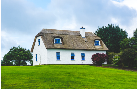 lawn with a house