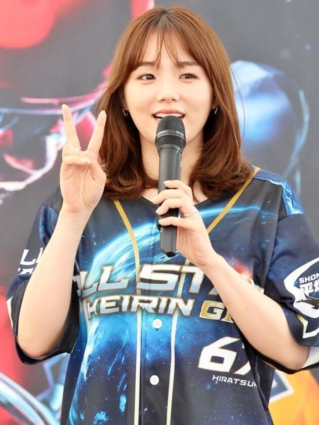 G1開催中の平塚競輪に当所イメキャラの篠崎愛「もっとたくさんの人に