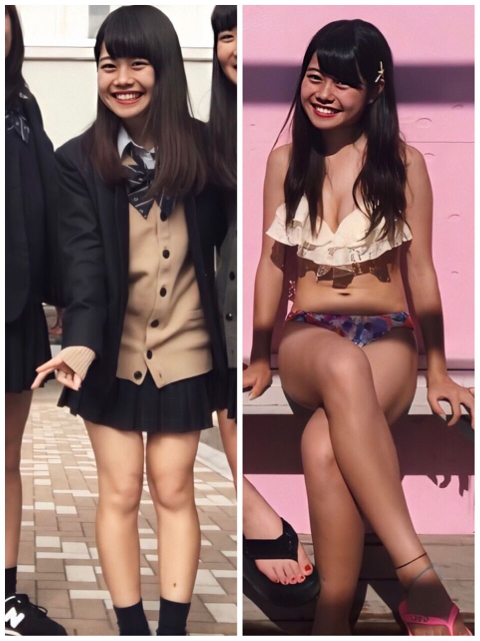 比較合成　全裸　着衣 