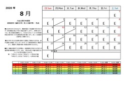 2020年8月受入可能件数表