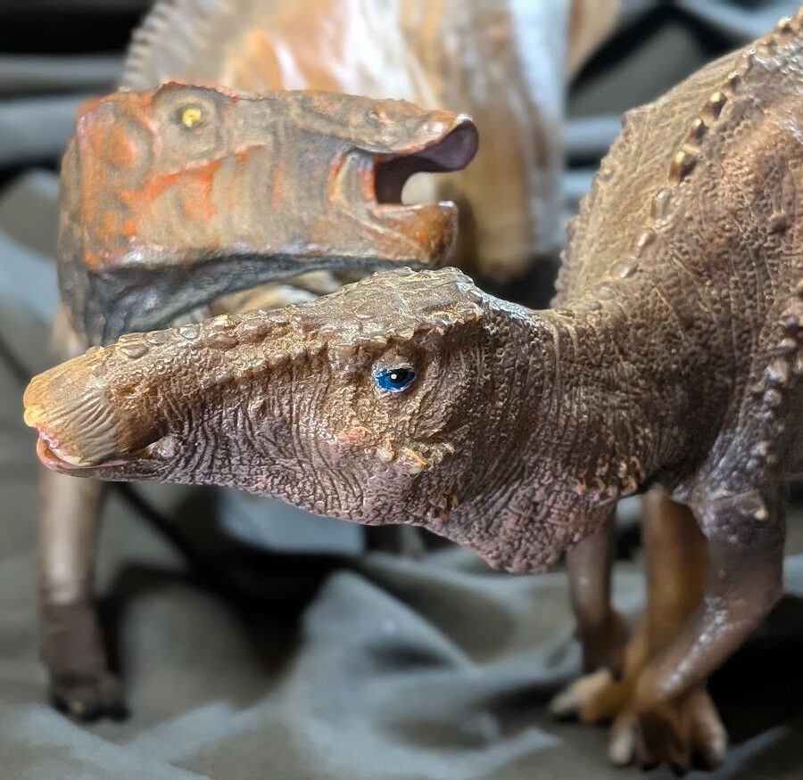 ハドロサウルス類（PNSO）ソフビフィギュア2体セット : 恐竜怪獣
