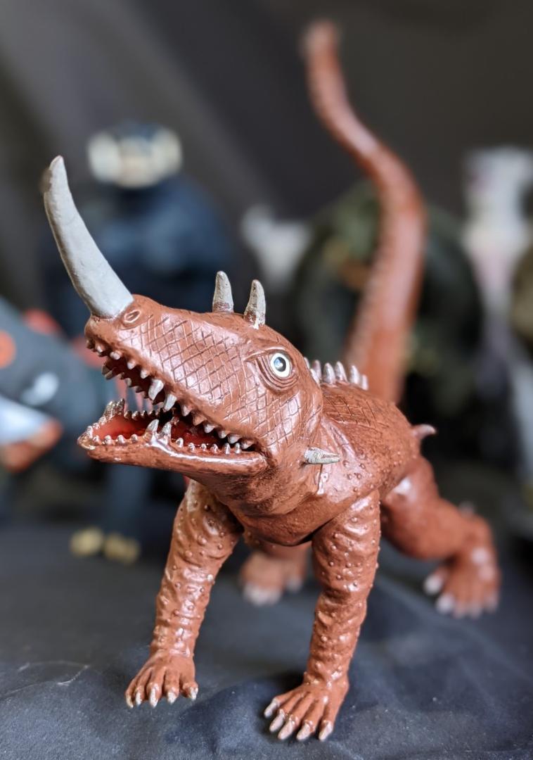 バルゴン 昭和ガメラ対戦怪獣（日東復刻・マルサン）ソフビフィギュア マルサン】日東の怪獣シリーズ 復刻版 バルゴン ソフビ - メルカリ