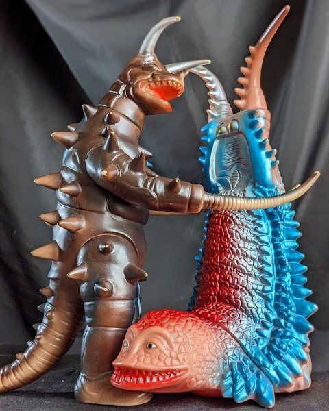 グドン＆ツインテール（ブルマァク復刻）ソフビフィギュア2体セット 