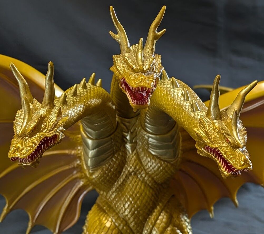 キングギドラ「平成モスラ３」登場怪獣（バンダイ）ビッグサイズ ソフビフィギュア キングギドラ＆白亜紀ギドラ「平成モスラ3」登場怪獣（バンダイ