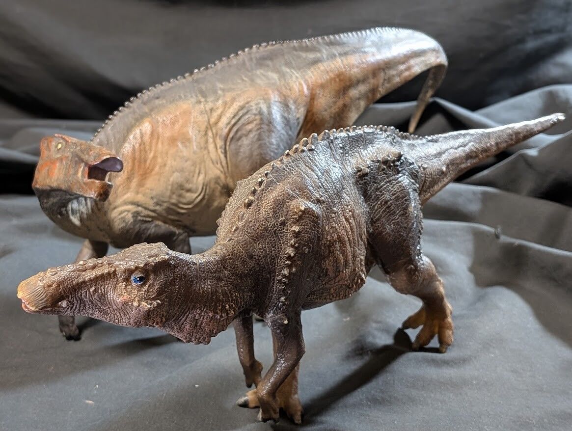ハドロサウルス類（ＰＮＳＯ）ソフビフィギュア２体セット ハドロサウルス類（PNSO）ソフビフィギュア2体セット : 恐竜怪獣
