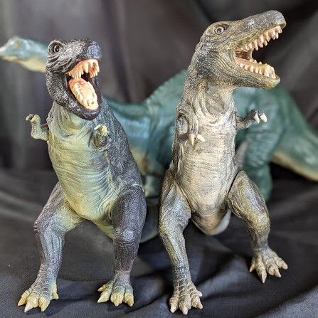 ブロントサウルス&ティラノサウルス×2(ツクダホビー)昭和 ブロントサウルス&ティラノサウルス×2(ツクダホビー)昭和