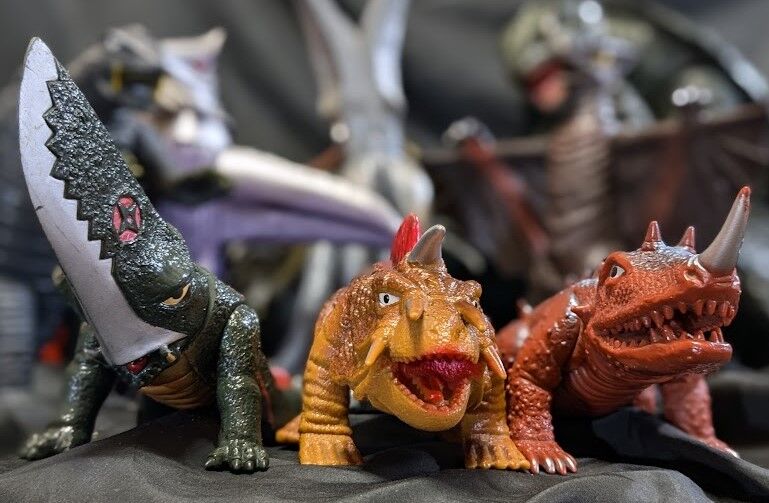 ガメラシリーズ　ガメラ・ギャオス・バルゴン　ソフビ3個セット　【タグ付き】 昭和～平成ガメラ＆登場怪獣（バンダイ）＆ビッグサイズソフビ他17体