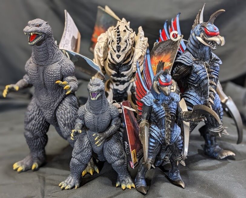 FWゴジラ・ガイガン・モンスターX（バンダイ）タグ付ソフビフィギュア３体セット FWゴジラ・ガイガン・モンスターX（バンダイ）タグ付ソフビフィギュア