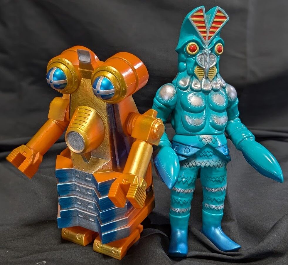 バルタン星人Jr.＆ビルガモ（やまなや怪獣郷）ソフビフィギュア2体