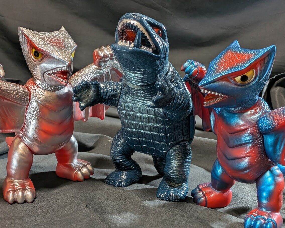 ギャオス（マルサン）電撃怪獣大作戦ソフビフィギュア : 恐竜怪獣大